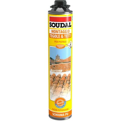 SOUDAL Schiuma Poliuretana Per Tegole Tetti Per Pistola 750 Ml - 40 O + 90 O C Esente Cfc SOUDAL Schiuma Poliuretana Per Tegole Tetti Per Pistola 750 Ml - 40 O + 90 O C Esente Cfc