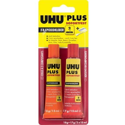 UHU - Plus Colla 2 Componente Presa Rapida Tubo 35g (a 6) UHU - Plus Colla 2 Componente Presa Rapida Tubo 35g (a 6)