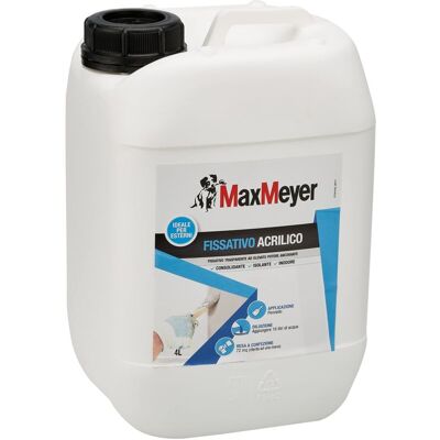 MAX MEYER Max Fissativo Acrilico 4 L Trasparente - 1 Pezzo MAX MEYER Max Fissativo Acrilico 4 L Trasparente - 1 Pezzo