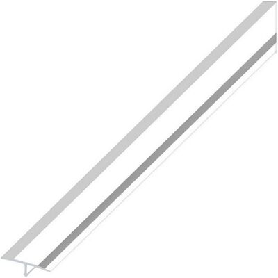 ARCANSAS 5pz Profilo Di Copertura Giunti Alluminio Argento Cromato Mm. 14x2,5 Mt. ARCANSAS 5pz Profilo Di Copertura Giunti Alluminio Argento Cromato Mm. 14x2,5 Mt.