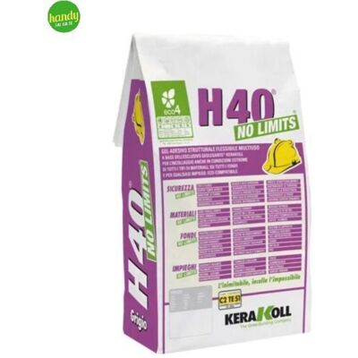 Kerakoll H40 Colla Strutturale Flessibile Grigia - Colla per Piastrelle Kerakoll H40 Colla Strutturale Flessibile Grigia - Colla per Piastrelle