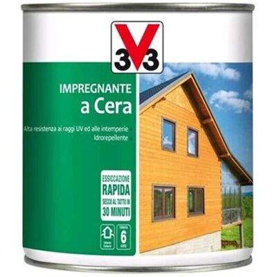 V33 - Impregnante A Cera Noce Medio 0,75 Lt V33 - Impregnante A Cera Noce Medio 0,75 Lt