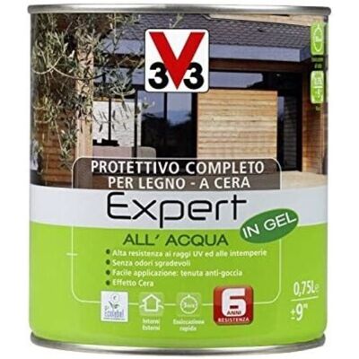 V33 - Impregnante Cera Acqua Noce Medio Litri 3 V33 - Impregnante Cera Acqua Noce Medio Litri 3