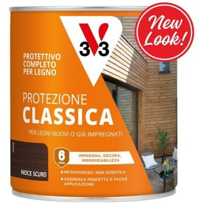 V33 - Protettivo Completo Legno Lt. 0,75 Noce Scuro V33 - Protettivo Completo Legno Lt. 0,75 Noce Scuro