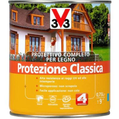 V33 Impregnante Completo Legno Protezione Classica 0,75 Lt Incolore,0.75 Lt V33 Impregnante Completo Legno Protezione Classica 0,75 Lt Incolore,0.75 Lt