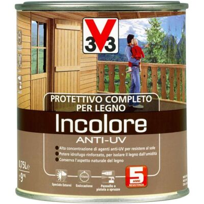 V33 Protettivo Completo Legno Anti-uv Incolore 750 Ml V33 Protettivo Completo Legno Anti-uv Incolore 750 Ml