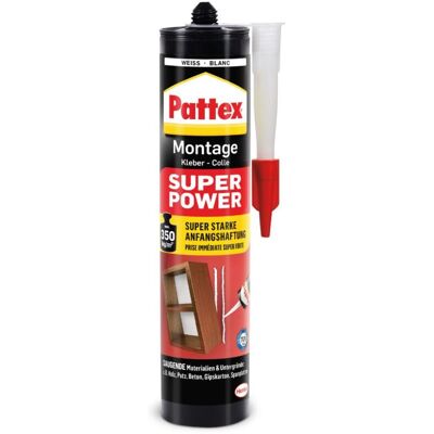 Colla di montaggio Pattex Super Power Bianca - Adesivo Colla di montaggio Pattex Super Power Bianca - Adesivo
