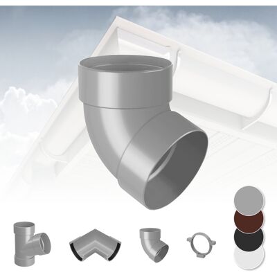 RAINWAY - RainWay 130 - 67° - Grigio - Curva a L RAINWAY - RainWay 130 - 67° - Grigio - Curva a L