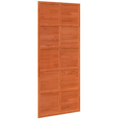 VIDAXL Porta Del Fienile Marrone Cerato 90 X 208 Cm VIDAXL Porta Del Fienile Marrone Cerato 90 X 208 Cm
