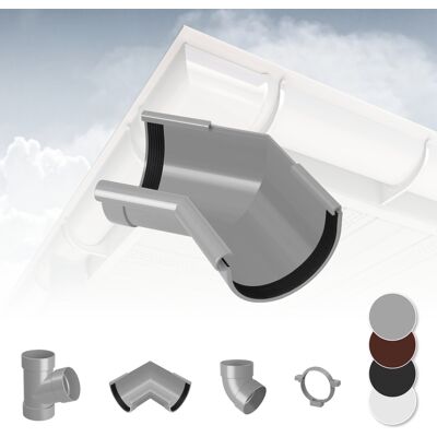 RainWay - RainWay 130 - Grigio - 130mm - Sistema grondaie RainWay - RainWay 130 - Grigio - 130mm - Sistema grondaie
