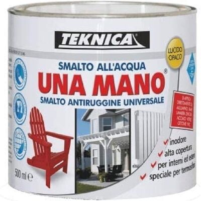 TEKNICA Unamano Smalto All'acqua Blu Lucido 500ml TEKNICA Unamano Smalto All'acqua Blu Lucido 500ml
