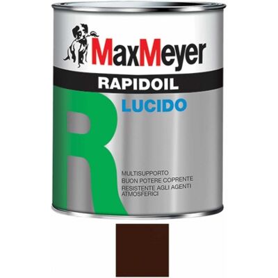 MAX MEYER Rapidoil Smalto Lucido A Solvente Per Ferro E Legno Maxmeyer Marrone Mogano Ral 8016,0,375 MAX MEYER Rapidoil Smalto Lucido A Solvente Per Ferro E Legno Maxmeyer Marrone Mogano Ral 8016,0,375