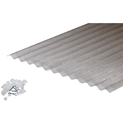 MCCOVER Set 2 Lastre In Poliestere Po 76/18 + 2 Kit Di Fissaggio - Traslucido, Spessore 1 Mm, Larghezza 90 Cm, Lunghezza 152 Cm MCCOVER Set 2 Lastre In Poliestere Po 76/18 + 2 Kit Di Fissaggio - Traslucido, Spessore 1 Mm, Larghezza 90 Cm, Lunghezza 152 Cm