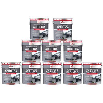 ARCANE INDUSTRIES Pittura Acrilica Per Esterni: Per Facciate Esterne E Stucco - Arcafaçade Renov - 10 X 10 L Rosso - Ral 030 50 40 - ARCANE INDUSTRIES Pittura Acrilica Per Esterni: Per Facciate Esterne E Stucco - Arcafaçade Renov - 10 X 10 L Rosso - Ral 030 50 40 -
