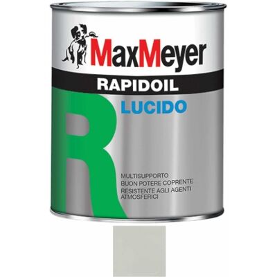 MAX MEYER Rapidoil Smalto Lucido A Solvente Per Ferro E Legno Maxmeyer Grigio Luce Ral 7035,0.75 Lt MAX MEYER Rapidoil Smalto Lucido A Solvente Per Ferro E Legno Maxmeyer Grigio Luce Ral 7035,0.75 Lt