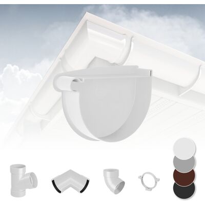 RainWay 130 Bianco Tappo Sinistro - Sistema Grondaie RainWay 130 Bianco Tappo Sinistro - Sistema Grondaie