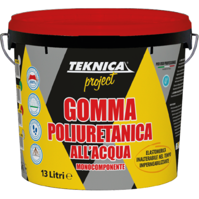 TEKNICA Gomma Poliuretanica Ad Acqua Sigillante Impermeabile Grigia 4- 13 Lt - Formato: 13 Lt TEKNICA Gomma Poliuretanica Ad Acqua Sigillante Impermeabile Grigia 4- 13 Lt - Formato: 13 Lt