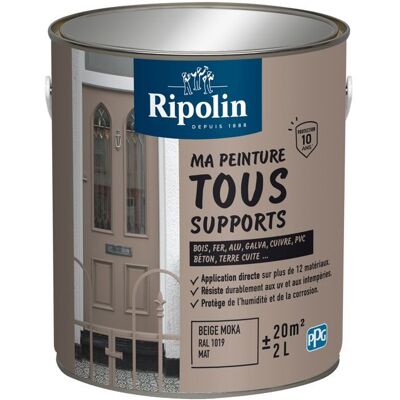 RIPOLIN Pittura Multi-supporto - Beige Moka - Ral 1019 - Opaco - - 2l RIPOLIN Pittura Multi-supporto - Beige Moka - Ral 1019 - Opaco - - 2l