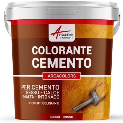 ARCANE INDUSTRIES Colorante Per Cemento, Intonaco, Malta. Pigmenti Per Colorare Cemento - Arcacolors - 500 Gr Rosso - ARCANE INDUSTRIES Colorante Per Cemento, Intonaco, Malta. Pigmenti Per Colorare Cemento - Arcacolors - 500 Gr Rosso -