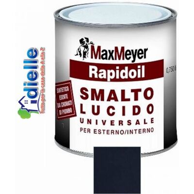 MAX MEYER Smalto Vernice A Solvente Rapidoil Blu Scuro Lt 0,75 Per Legno Ferro MAX MEYER Smalto Vernice A Solvente Rapidoil Blu Scuro Lt 0,75 Per Legno Ferro