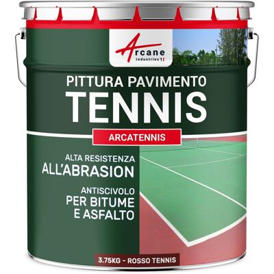 ARCANE INDUSTRIES Pittura Per Campo Da Tennis, Antiscivolo - Arcatennis - 3,75 Kg (fino A 7,5 M² In 2 Strati) Rosso Tennis - ARCANE INDUSTRIES Pittura Per Campo Da Tennis, Antiscivolo - Arcatennis - 3,75 Kg (fino A 7,5 M² In 2 Strati) Rosso Tennis -