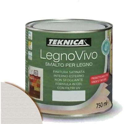 TEKNICA Legno Vivo Smalto All'acqua Per Legno 750ml In Gel Vari Colori - Colore: Grigio TEKNICA Legno Vivo Smalto All'acqua Per Legno 750ml In Gel Vari Colori - Colore: Grigio