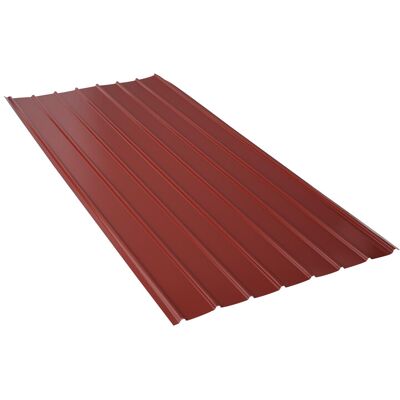 MCCOVER Lamiera in Acciaio Verniciato - Rosso RAL 8012 - Acanalata, 2000x910x0,40mm - Tetto & Rivestimento MCCOVER Lamiera in Acciaio Verniciato - Rosso RAL 8012 - Acanalata, 2000x910x0,40mm - Tetto & Rivestimento