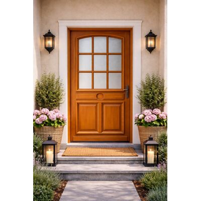 GD MENUISERIES Porta D'Ingresso In Legno Con Vetrata Marine, H.215xl.90 Cm, Lato Pannello P. Sinistra, GD MENUISERIES Porta D'Ingresso In Legno Con Vetrata Marine, H.215xl.90 Cm, Lato Pannello P. Sinistra,