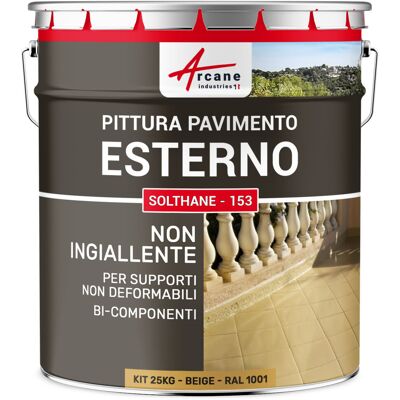 ARCANE INDUSTRIES Vernice Per Cemento Esterno Calpestabile - Solthane - 153 - 25 Kg Beige - Ral 1001 - ARCANE INDUSTRIES Vernice Per Cemento Esterno Calpestabile - Solthane - 153 - 25 Kg Beige - Ral 1001 -