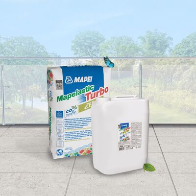 MAPEI Mapelastic Turbo Zero A+b Kg. 16,00 Bicomponente Impermeabilizzante Cementizio MAPEI Mapelastic Turbo Zero A+b Kg. 16,00 Bicomponente Impermeabilizzante Cementizio