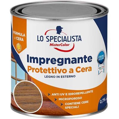 LO SPECIALISTA - Impregnante Cera Solvente - Noce - 0,75L - Wood Sealer LO SPECIALISTA - Impregnante Cera Solvente - Noce - 0,75L - Wood Sealer