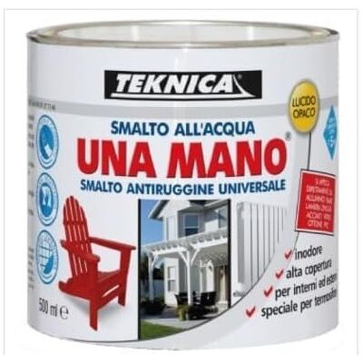 TEKNICA Smalto All'acqua Lucido/opaco Una Mano Antiruggine Univ. Certificato A+haccp - Colore: Giallo - Formato: 125 Ml - Finitura: Opaco TEKNICA Smalto All'acqua Lucido/opaco Una Mano Antiruggine Univ. Certificato A+haccp - Colore: Giallo - Formato: 125 Ml - Finitura: Opaco