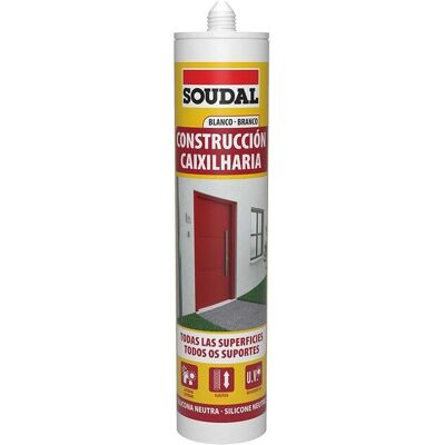 SOUDAL Silicone Da Costruzione Neutro Bianco 290ml 115786 - SOUDAL Silicone Da Costruzione Neutro Bianco 290ml 115786 -