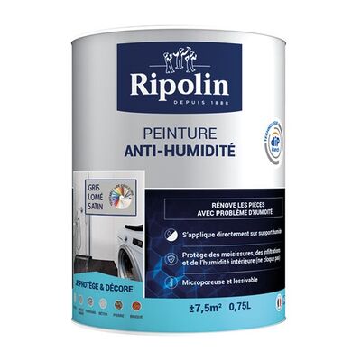 RIPOLIN Vernice Antimuffa Grigia Lome 0,75l - RIPOLIN Vernice Antimuffa Grigia Lome 0,75l -