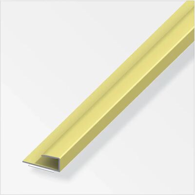 ALFER Profilo Per Bordi 7 Alluminio Ottonato - 1 Metro. ALFER Profilo Per Bordi 7 Alluminio Ottonato - 1 Metro.