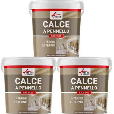 ARCANE INDUSTRIES Calce A Pennello Per Muri Esterni E Interni - Badiplus - 3 X 20 Kg Aubagne - Marrone Chiaro - ARCANE INDUSTRIES Calce A Pennello Per Muri Esterni E Interni - Badiplus - 3 X 20 Kg Aubagne - Marrone Chiaro -