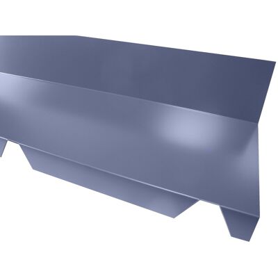 MCCOVER Colmo Dentellato Contro Muro Per Vassoio In Acciaio 1045 - Blu Ardesia 5008, H: 120 Mm, L: 225 Mm, L: 2100 Mm MCCOVER Colmo Dentellato Contro Muro Per Vassoio In Acciaio 1045 - Blu Ardesia 5008, H: 120 Mm, L: 225 Mm, L: 2100 Mm