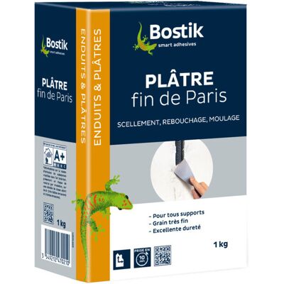 Gesso fine di Parigi - Bostik - Sacchetto 5kg - Uso interno Gesso fine di Parigi - Bostik - Sacchetto 5kg - Uso interno