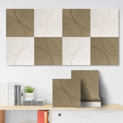LZBARGON Pannelli Acustici 3d Da 12 Pezzi, Pannelli Acustici Autoadesivi Ad Alta Densità In Colori Contrastanti, Marrone E Bianco, 30 X 30 Cm, Retro Adesivo LZBARGON Pannelli Acustici 3d Da 12 Pezzi, Pannelli Acustici Autoadesivi Ad Alta Densità In Colori Contrastanti, Marrone E Bianco, 30 X 30 Cm, Retro Adesivo