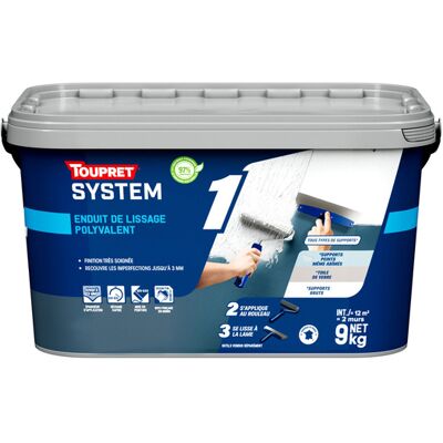 TOUPRET Composto Di Rasatura Smoothing Compound 9 Kg Asciugatura Rapida TOUPRET Composto Di Rasatura Smoothing Compound 9 Kg Asciugatura Rapida