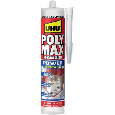UHU Poly Max® Power Transparent Adesivi E Sigillanti Colore Trasparente 47855 300 G UHU Poly Max® Power Transparent Adesivi E Sigillanti Colore Trasparente 47855 300 G