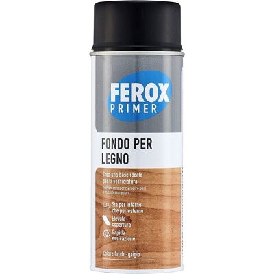 AREXONS Fraschetti - Fondo Primer Ferox Spray Per Legno Uso Esterno E Interno 400 Ml – Grigio AREXONS Fraschetti - Fondo Primer Ferox Spray Per Legno Uso Esterno E Interno 400 Ml – Grigio