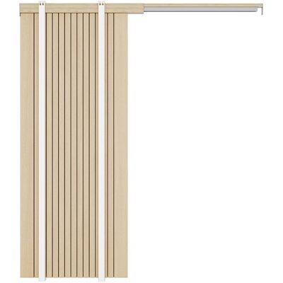 Unique Porta Scorrevole Con Sistema A Scomparsa In Legno E Mdf Scanalato H205 X L93 Cm - Arezo Unique Porta Scorrevole Con Sistema A Scomparsa In Legno E Mdf Scanalato H205 X L93 Cm - Arezo
