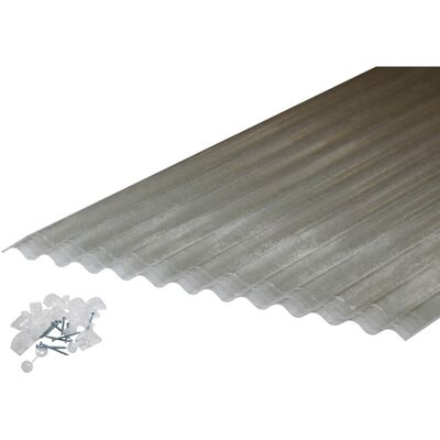 MCCOVER Set 5 Lastre Poliestere Greca 76/18 + Kit Fissaggio - Traslucide 90x152cm MCCOVER Set 5 Lastre Poliestere Greca 76/18 + Kit Fissaggio - Traslucide 90x152cm