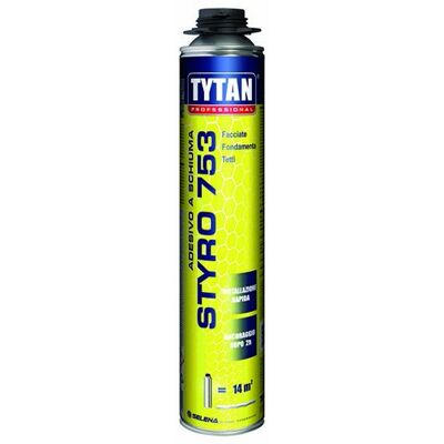 TYTAN Schiuma Adesiva Per Cappotto Styro 753 A Pistola Ml.750 TYTAN Schiuma Adesiva Per Cappotto Styro 753 A Pistola Ml.750