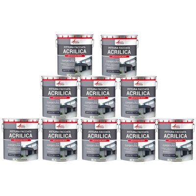 ARCANE INDUSTRIES Pittura Acrilica Per Esterni: Per Facciate Esterne E Stucco - Arcafaçade Renov - 10 X 10 L Bianco Grigiastro - Ral 9002 - ARCANE INDUSTRIES Pittura Acrilica Per Esterni: Per Facciate Esterne E Stucco - Arcafaçade Renov - 10 X 10 L Bianco Grigiastro - Ral 9002 -