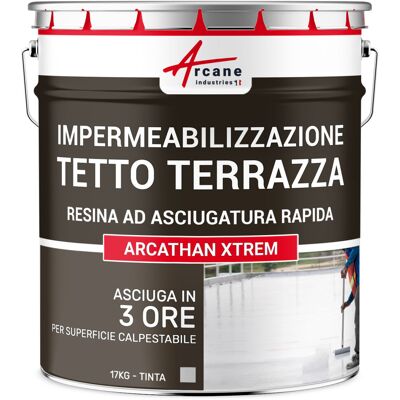 ARCANE INDUSTRIES Impermeabilizzazione Terrazzo E Balcone Con Resina, Guaina Liquida Ad Asciugatura Rapida, Per Tutte Le Stagioni - Arcathan Xtrem - 17 Kg (fino A 11 M² In 2 Strati) Grigio Chiaro - Ral 7035 - Arcane In ARCANE INDUSTRIES Impermeabilizzazione Terrazzo E Balcone Con Resina, Guaina Liquida Ad Asciugatura Rapida, Per Tutte Le Stagioni - Arcathan Xtrem - 17 Kg (fino A 11 M² In 2 Strati) Grigio Chiaro - Ral 7035 - Arcane In