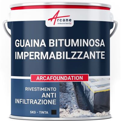 ARCANE INDUSTRIES Guaina Bituminosa Impermeabilizzante, Per Fondamenta In Blocchi Di Calcestruzzo - Arcafoundation - 5 Kg Nero - ARCANE INDUSTRIES Guaina Bituminosa Impermeabilizzante, Per Fondamenta In Blocchi Di Calcestruzzo - Arcafoundation - 5 Kg Nero -