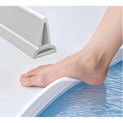 OEM Barriera D'Acqua Autoadesiva Per Soglia Doccia Con Striscia Sigillante Anti-umidità, Trattiene L'Acqua All'interno Della Doccia E Previene Danni Causati Dall'acqua, Perfetta Per Bagni. 1 M OEM Barriera D'Acqua Autoadesiva Per Soglia Doccia Con Striscia Sigillante Anti-umidità, Trattiene L'Acqua All'interno Della Doccia E Previene Danni Causati Dall'acqua, Perfetta Per Bagni. 1 M