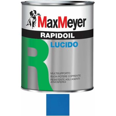 MAX MEYER Rapidoil Smalto Lucido A Solvente Per Ferro E Legno Maxmeyer Blu Cielo Ral 5015,0.75 Lt MAX MEYER Rapidoil Smalto Lucido A Solvente Per Ferro E Legno Maxmeyer Blu Cielo Ral 5015,0.75 Lt